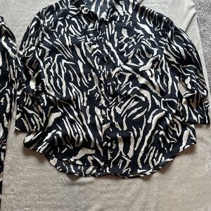 Black and White Zebra Print Shirt & Pants